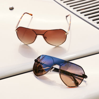 LONNIE - GOLD + BROWN GRADIENT + POLARIZED + SUNGLASSES