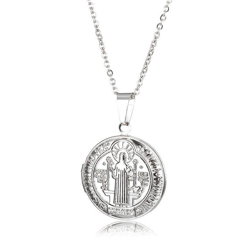 Titanium St. Benedict Necklace