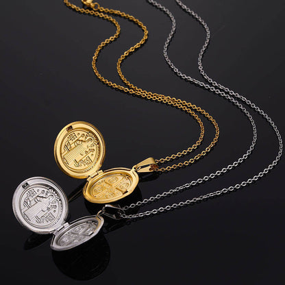 Titanium St. Benedict Necklace