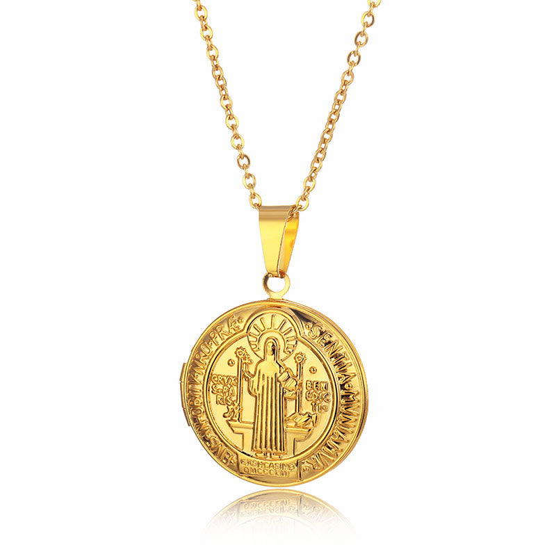 Titanium St. Benedict Necklace