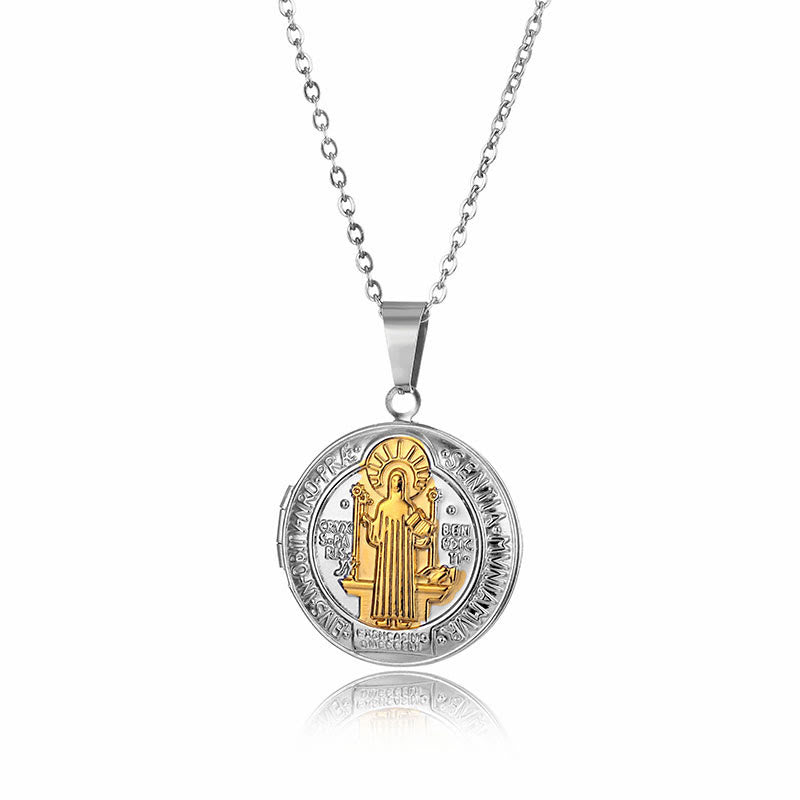 Titanium St. Benedict Necklace