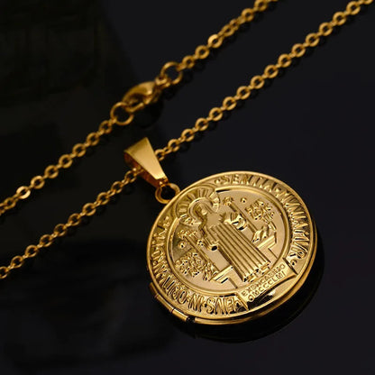 Titanium St. Benedict Necklace