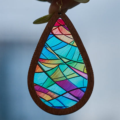 Grace Teardrop Stained Glass Earrings