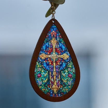 Grace Teardrop Stained Glass Earrings