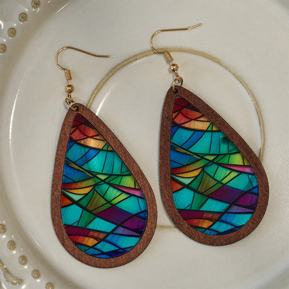 Grace Teardrop Stained Glass Earrings