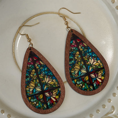 Grace Teardrop Stained Glass Earrings