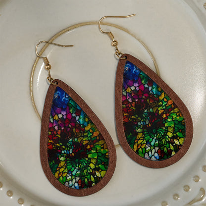 Grace Teardrop Stained Glass Earrings