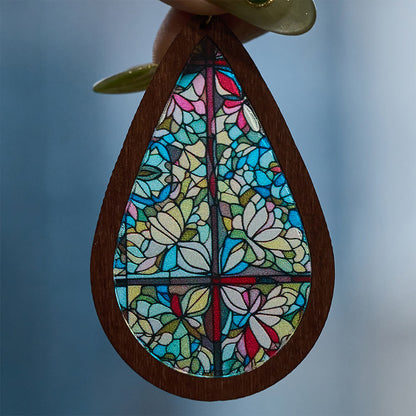 Grace Teardrop Stained Glass Earrings