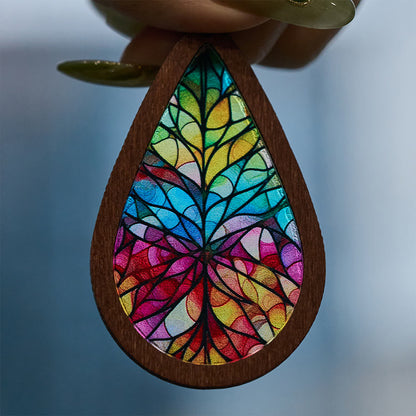 Grace Teardrop Stained Glass Earrings