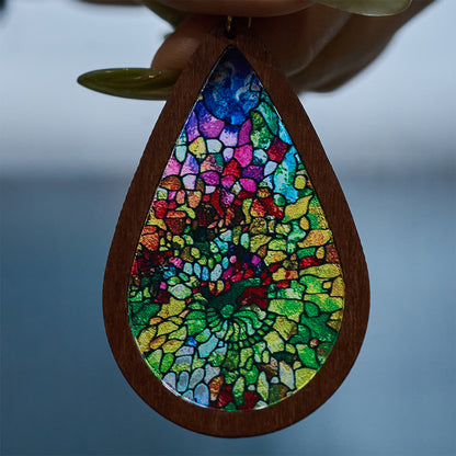 Grace Teardrop Stained Glass Earrings