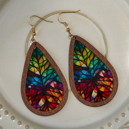 Grace Teardrop Stained Glass Earrings
