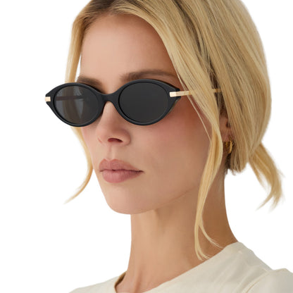 CLAUDINE - BLACK + GREY + POLARIZED + SUNGLASSES