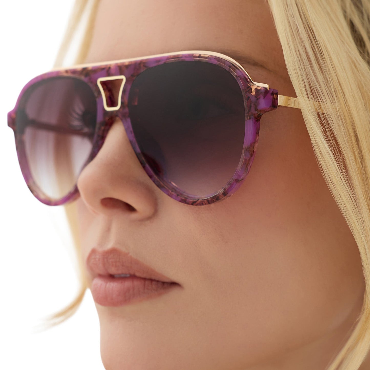 TOSCA III - LAVENDER HAZE TORTOISE + BROWN GRADIENT + SUNGLASSES