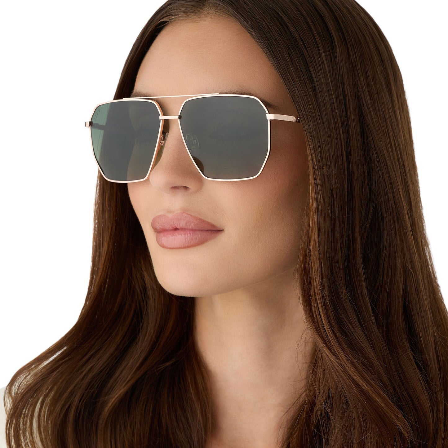BERKELY - CHAMPAGNE GOLD + ALOE GREEN GRADIENT + POLARIZED SUNGLASSES
