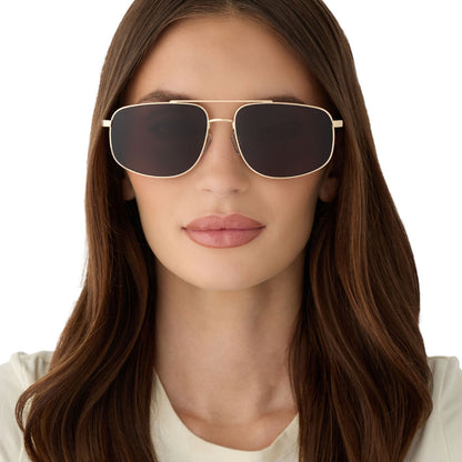 CHARLEY - GOLD + BROWN + POLARIZED SUNGLASSES