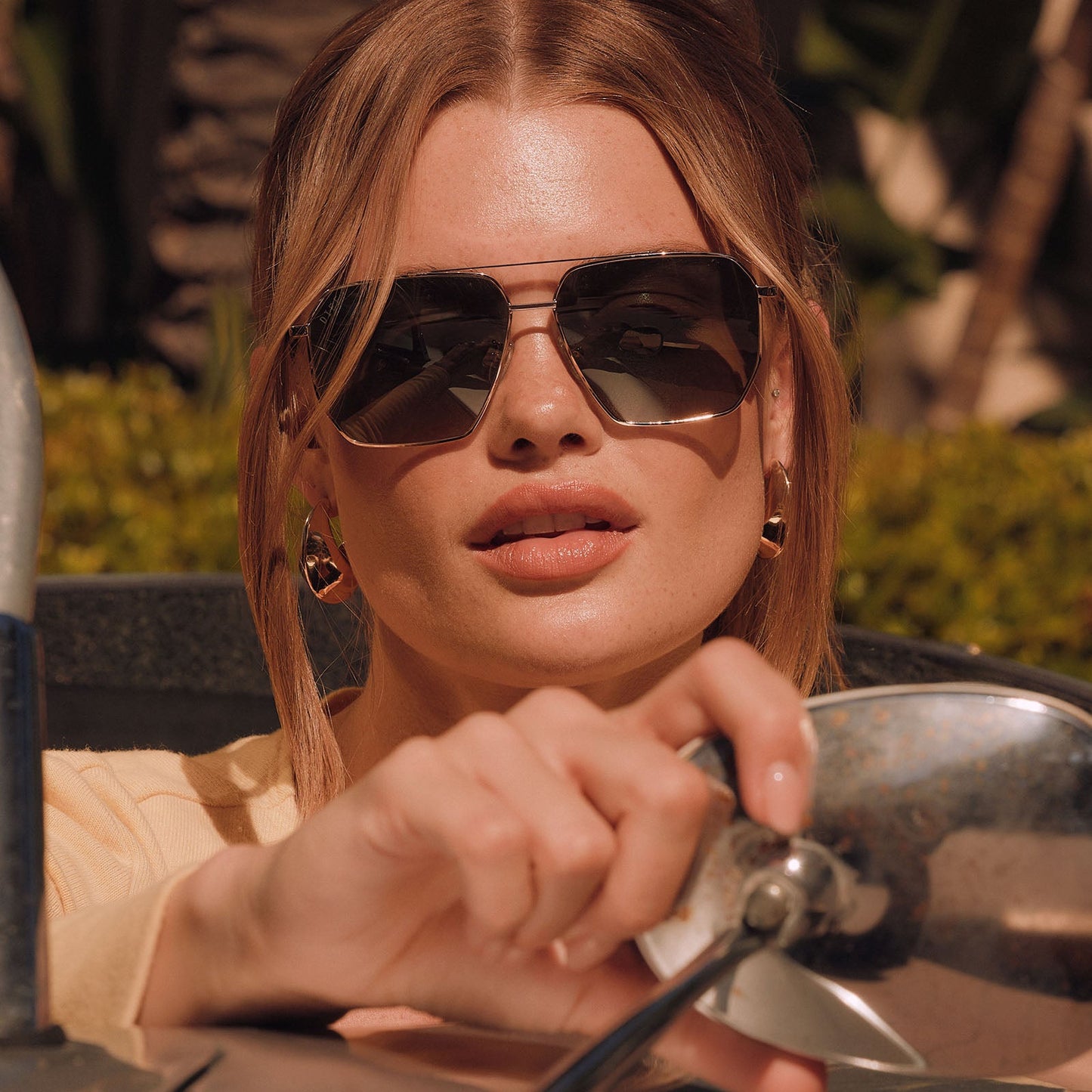BERKELY - CHAMPAGNE GOLD + ALOE GREEN GRADIENT + POLARIZED SUNGLASSES