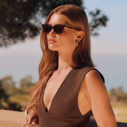 HANNAH - ESPRESSO TORTOISE + BROWN + POLARIZED SUNGLASSES
