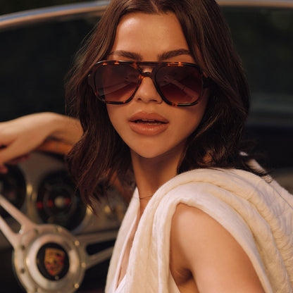 LAYTON - RICH TORTOISE + BROWN GRADIENT SUNGLASSES