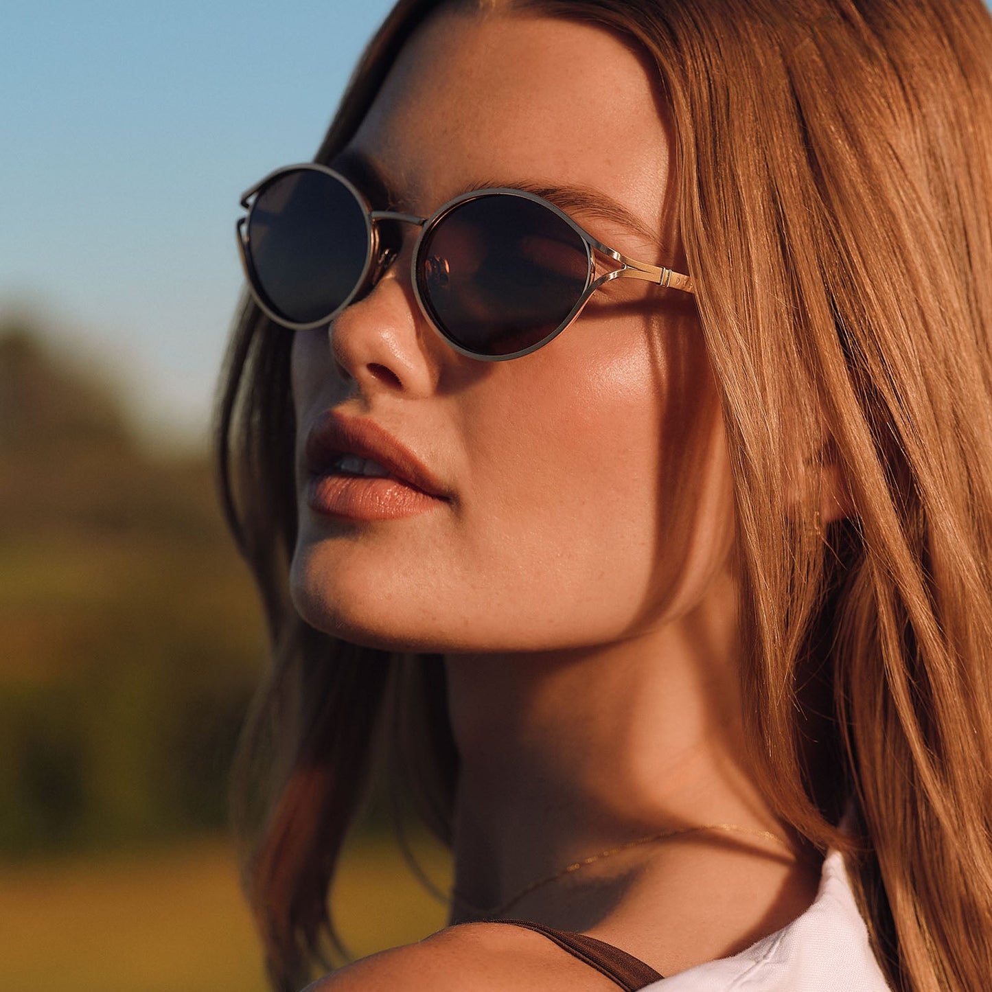 JULIETTE - BRUSHED GOLD + TRUFFLE + POLARIZED SUNGLASSES
