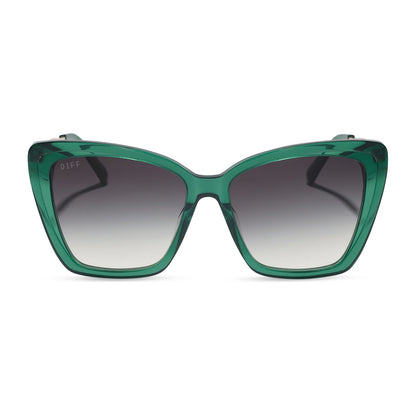 BECKY II - DEEP GREEN + GREY GRADIENT + SUNGLASSES