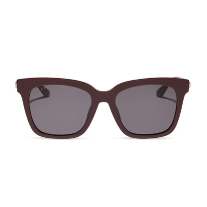 BELLA - RUGBY RED + GREY + SUNGLASSES
