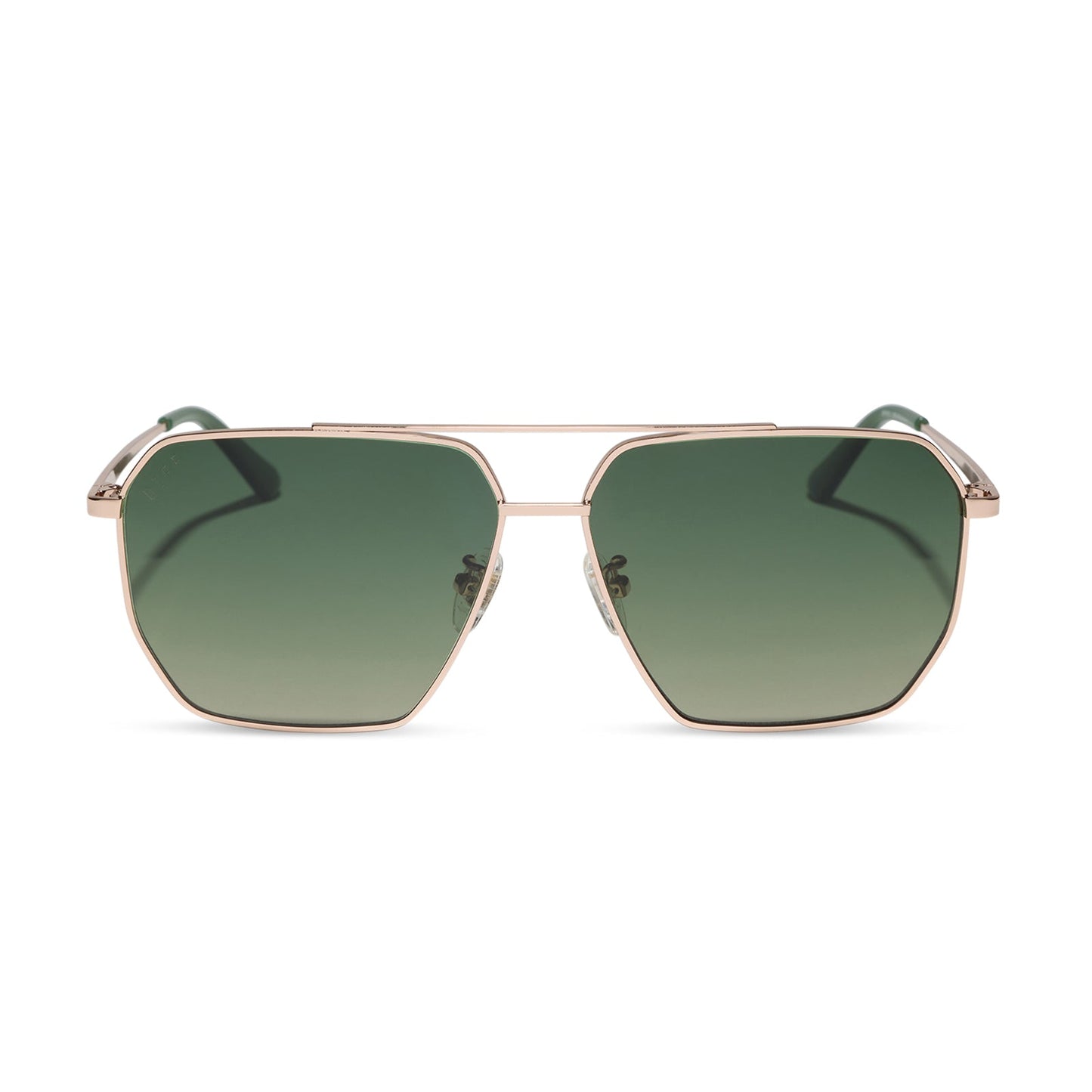 BERKELY - CHAMPAGNE GOLD + ALOE GREEN GRADIENT + POLARIZED SUNGLASSES
