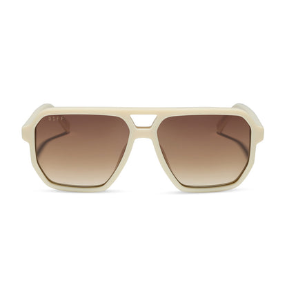 CAMERON - COURTSIDE IVORY + BROWN GRADIENT + POLARIZED SUNGLASSES