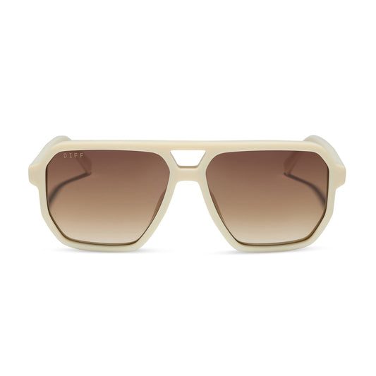 CAMERON - COURTSIDE IVORY + BROWN GRADIENT + POLARIZED SUNGLASSES