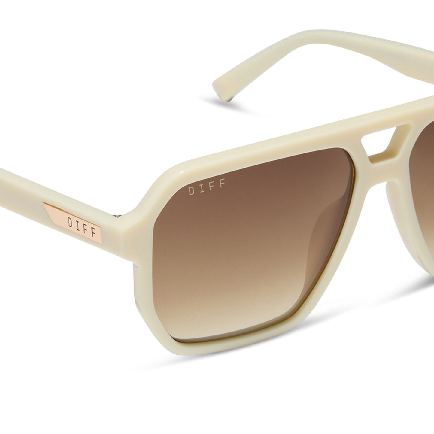 CAMERON - COURTSIDE IVORY + BROWN GRADIENT + POLARIZED SUNGLASSES