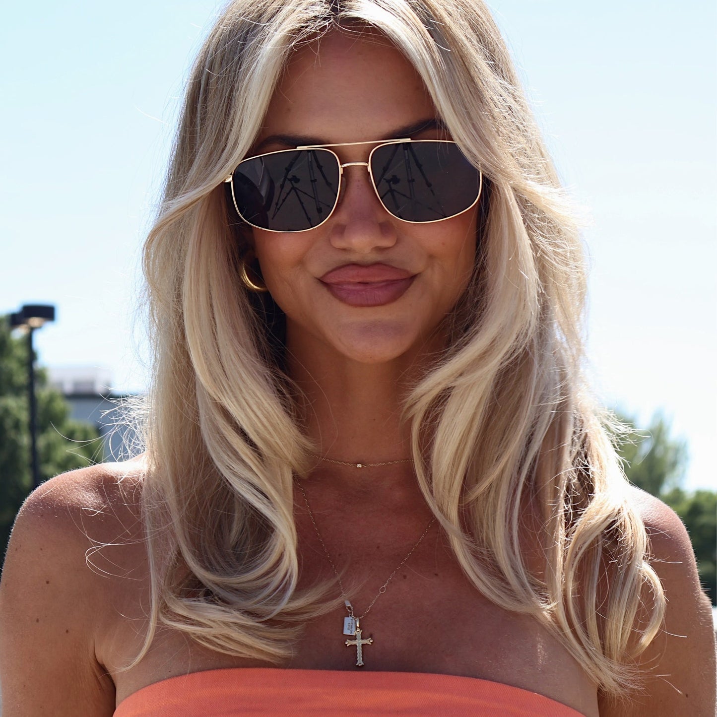 CHARLEY - GOLD + BROWN + POLARIZED SUNGLASSES