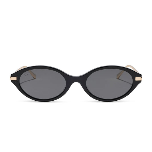 CLAUDINE - BLACK + GREY + POLARIZED + SUNGLASSES