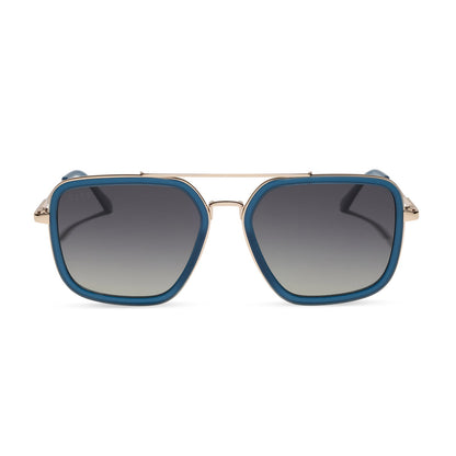 JORDAN - CLUBHOUSE BLUE + GOLD + GREY GRADIENT + POLARIZED SUNGLASSES