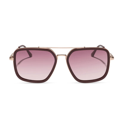 JORDAN - RUGBY RED + BURGUNDY GRADIENT SUNGLASSES