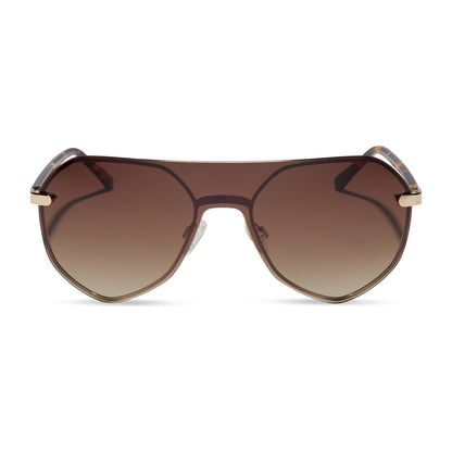 LONNIE - GOLD + BROWN GRADIENT + POLARIZED + SUNGLASSES