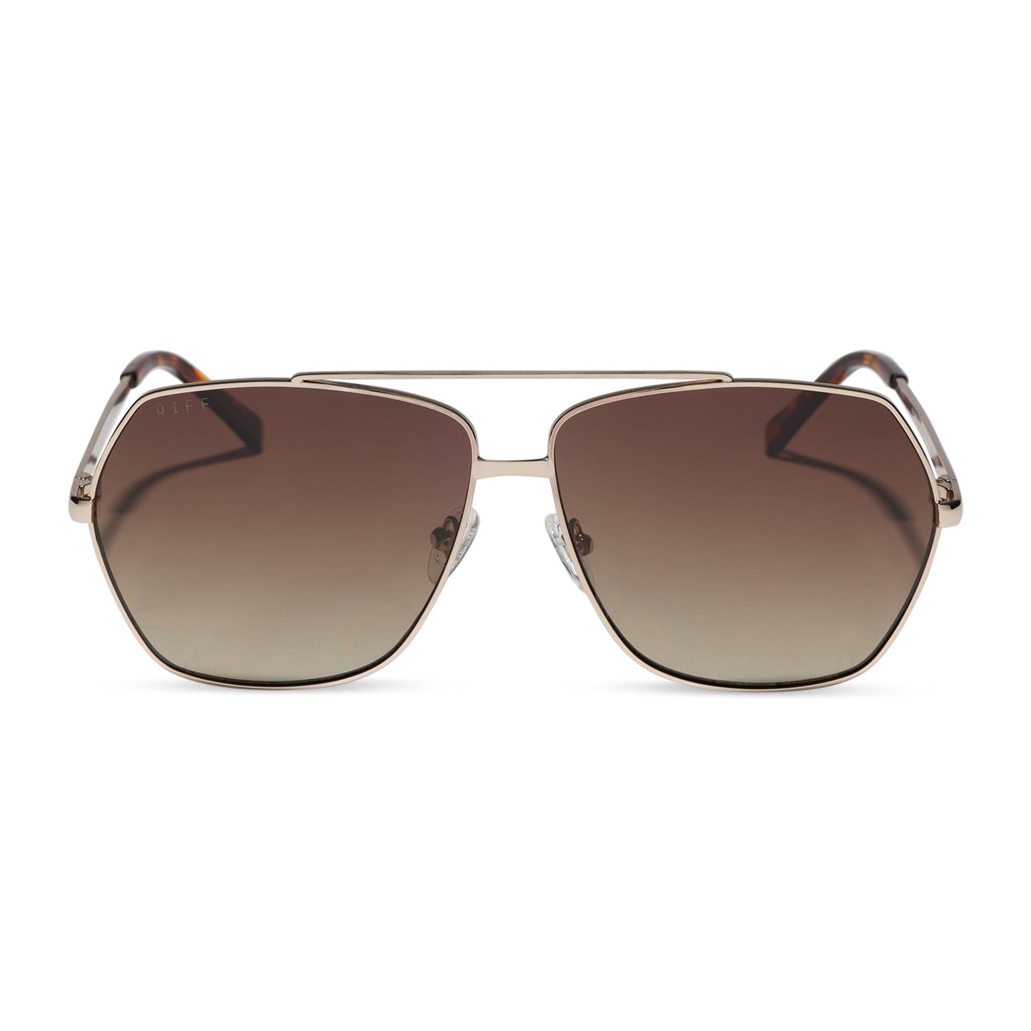 MAUDE - GOLD + BROWN GRADIENT + POLARIZED + SUNGLASSES