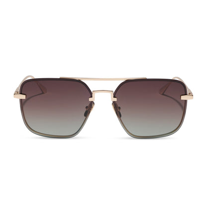 TEDDY - GOLD + BROWN GRADIENT + POLARIZED + SUNGLASSES