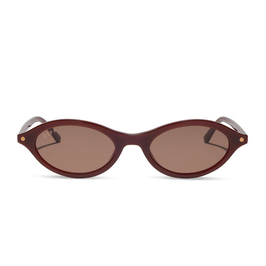 THE CITY - RICH BROWN CRYSTAL + BROWN + SUNGLASSES